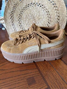 Fenty Rihanna X Puma Sz 9 Cleated Creeper Brown Suede Platform Sneakers Women’s